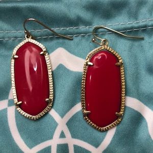Used-small red kendra scott earrings